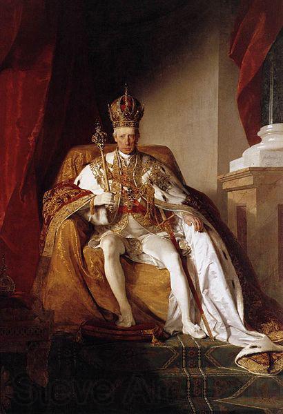 Friedrich von Amerling Emperor Franz I. of Austria wearing the Austrians imperial robes